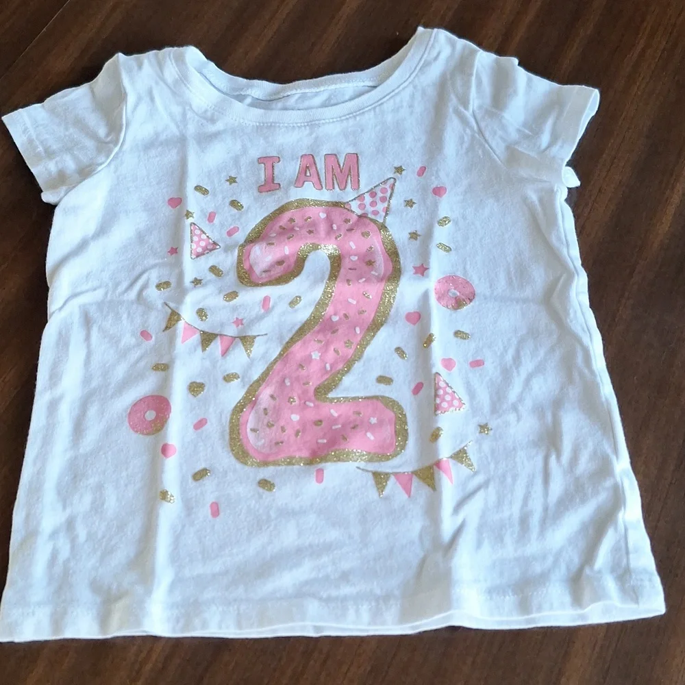 The Children's Place I am Two Birthday Shirt NWOT